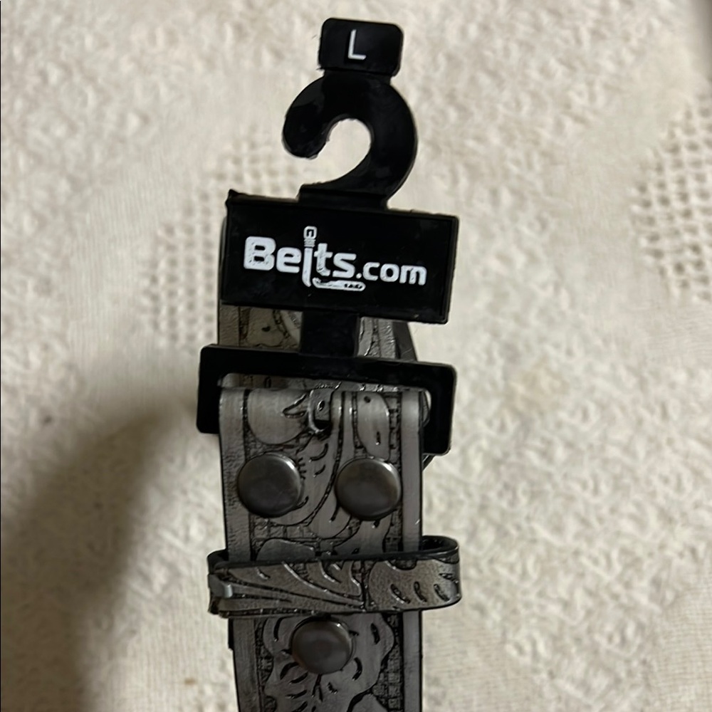 Women's Gray Patterned Belt